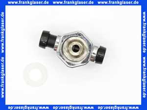 Duschstop 1/2 Kunststoff verchromt zum Anschluss zwischen Brause und Schlauch