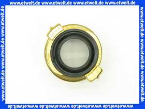 Schlauchkupplung Gewindestück G1 1/4 Zoll Innengewinde mit Flachdichtung Messing schwarze NBR Formdichtung Schnellkupplung Klauenkupplung