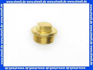 Verschlußstopfen Messing G1 1/4 Zoll Vierkant mit Rundbund