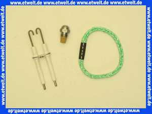 Wartungsset Wartungssatz für Buderus Heizkessel SB105 mit Öl Blaubrenner BZ 1.0-18KW (Stahlbrennerrohr) für die jährliche Wartung komplett mit Zündelektroden, Brennerrohrdichtung und Öldüse