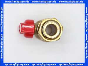 Flamco Kugelhahn 3/4 Ig X üwm 3/4 Ig, Rot, Ms Roh M61801.2