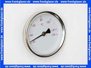 Flamco Thermometer zentrisch Rot -Neutral- D=63mm, 20-130 Grad C ME-58071.020