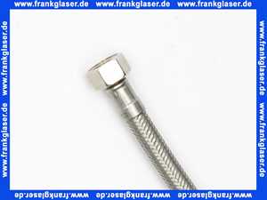 Verbindungsschlauch 1000 mm Überwurf 3/8 Zoll x Quetsch 3/8 Zoll 10 mm flexibler Anschlußschlauch für Trinkwasser geprüft nach DVGW W270 und W 543 Flexschlauch