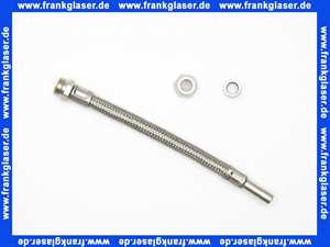 Verbindungsschlauch 200 mm Quetsche 3/8 Zoll-10 mm Rohrstutzen 10 mm flexibler Anschlußschlauch für Trinkwasser geprüft nach DVGW W270 und W 543 Flexschlauch