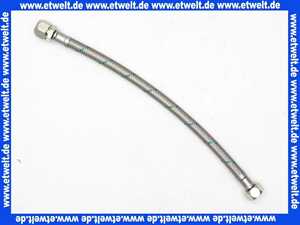 Verbindungsschlauch verdrehsicher 300 mm Überwurf 3/8 Zoll x Quetsch 3/8 Zoll 10 mm flexibler Anschlußschlauch für Trinkwasser geprüft nach DVGW W270 und W 543 Flexschlauch
