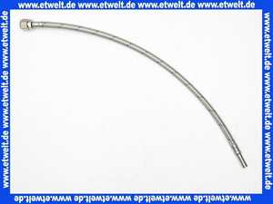 Verbindungsschlauch 500 mm Quetsche 3/8 Zoll-10 mm Rohrstutzen 10 mm flexibler Anschlußschlauch für Trinkwasser geprüft nach DVGW W270 und W 543 Flexschlauch