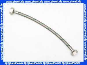 Verbindungsschlauch 500 mm Überwurf 3/8 Zoll x Überwurf 3/8 Zoll flexibler Anschlußschlauch für Trinkwasser geprüft nach DVGW W270 und W 543 Flexschlauch