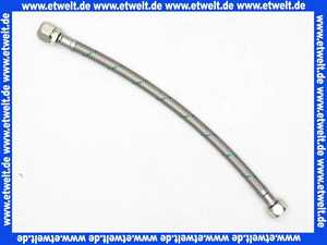 Verbindungsschlauch 500 mm Überwurf 3/8 Zoll x Quetsch 3/8 Zoll 8 mm flexibler Anschlußschlauch für Trinkwasser geprüft nach DVGW W270 und W 543 Flexschlauch