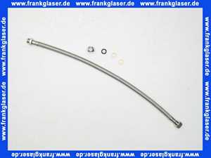 Verbindungsschlauch verdrehsicher 500 mm Überwurf 3/8 Zoll x Quetsch 3/8 Zoll 10 mm flexibler Anschlußschlauch für Trinkwasser geprüft nach DVGW W270 und W 543 Flexschlauch