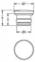 KWC Aquarotter Verschlussstopfen, AQUAMIX, mit O-Ring, für Griffdruckkappe, 2000104827