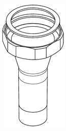 2000104904 KWC Aquarotter Abgangsverschraubung, AQUAREX, für WC-Druckspüler DN20 mit Armaturengruppe I, für Wandeinbau