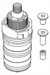 2030003300 KWC Aquarotter Thermoelement, AQUALINE-Therm, für Thermostatarmaturen mit Temperaturwahlgriff mit Steg und SMARTWAVE-Duschpaneele