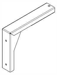 KWC Aquarotter Konsole, PLANOX, Edelstahl, Wandmontage, 45x180x240 mm 2030043812