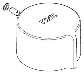 2030048384 KWC Auarotter Griffdruckklappe F5, für Selbstschluss-Standbatterie
