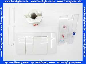 Friatec Umbausatz zu Spülkasten von WC Betätigungsplatte 331001 FRIABLOC Modell F 100 2-Menge auf Modell F 102 in weiß