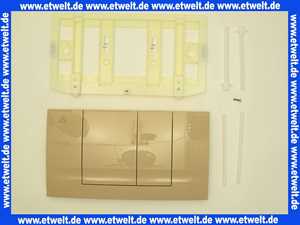 Friatec Umbausatz von WC Betätigungsplatte 331003 FRIABLOC Modell F 100 2-Menge auf Modell F 102 in Bahamabeige