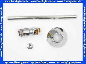 21508521 Geberit Eckventil 1/2 Zoll für Aufputz Spülkasten, mit Rosette und verchromten Kupferrohr