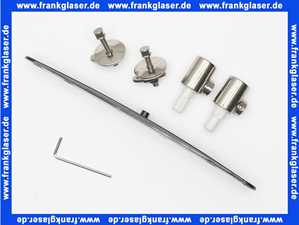 Geberit Set Scharniere für WC-Sitz Joly mit Absenkautomatik, Edelstahl 598114000