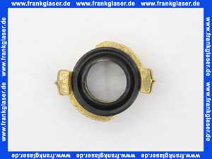 GEKA Gewindestück G1 Zoll Innengewinde mit Flachdichtung NBR, Messing schwarze NBR Formdichtung Schnellkupplung Klauenkupplung Schlauchkupplung