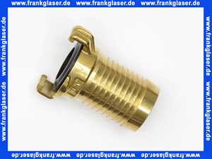 GEKA Schlauchstück 1 1/4 Zoll 32mm Schlauchstutzen Messing schwarze NBR Formdichtung Schnellkupplung Klauenkupplung Schlauchkupplung