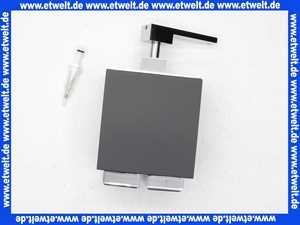 20838031 Gessi Seifenspender RETTANGOLO Standversion schwarzer Behälter, Spender/Füße chrom