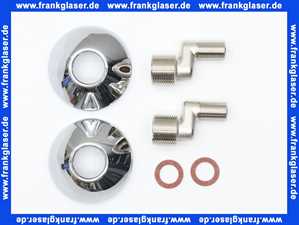 1205000M Grohe S-Anschluss 12050 Schraubrosette 3/8'' x 3/4'' 2 Stück chrom