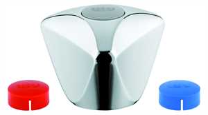45126 Grohe Trecorn-de-Luxe-Griff 3/4 blau/rot