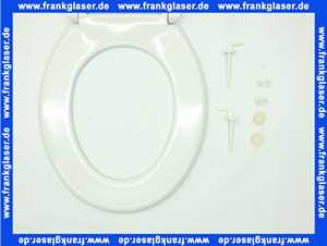 545527 Hamberger WC-Sitz EXKLUSIV mit Deckel und Konststoffscharnier Befestigung weiss