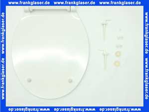 545527 Hamberger WC-Sitz EXKLUSIV mit Deckel und Konststoffscharnier Befestigung weiss