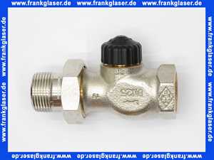 Heimeier Thermostatventil Rotguß vernickelt DN 25 1 Zoll Durchgang