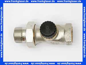 Heimeier Thermostatventil Rotguß vernickelt DN 25 1 Zoll Durchgang