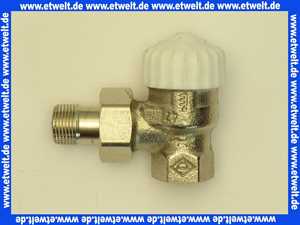 Heimeier Thermostatventil Ventilunterteil Heizkörperventil 3/8 Eck Rotguß vernickelt DN 10