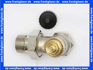 Heimeier Thermostatventil Ventilunterteil Heizkörperventil 1 Eck Rotguß vernickelt DN 25