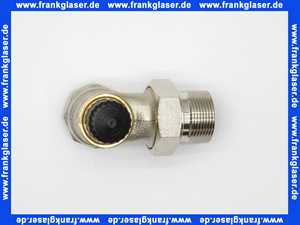 Heimeier Thermostatventil Ventilunterteil Heizkörperventil 1 1/4 Eck Rotguß vernickelt DN 32