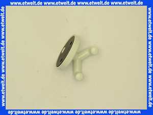 Handtuchhaken Hewi doppelt 31mm Doppelhaken der Serie 801 - Doppelhaken mit Befestigungsrosette 40mm weiss