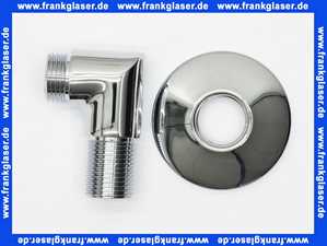 13506-C Kaja UP-Anschlußwinkel Brausewinkel 1/2 ohne Haken in chrom
