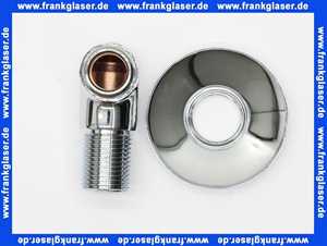 13506-C Kaja UP-Anschlußwinkel Brausewinkel 1/2 ohne Haken in chrom
