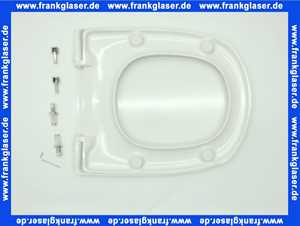 573620 Keramag Klosettsitz Vitelle mit Deckel Scharniere verchromt, weiss