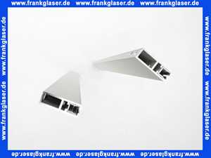 F412233 Kermi Rahmenprofil waagerecht zu Nova2000, Seitenwand silber-matt H:1600mm