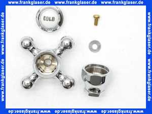 753000500 Kludi Ersatzteil Kreuzgriff mit Haube Cold chrom