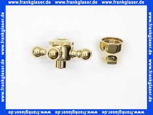 Kludi-Ersatzteil Kreuzgriff mit Haube Cold messing 7530045-00
