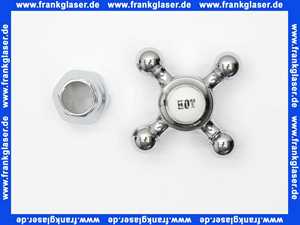 Kludi-Ersatzteil Kreuzgriff mit Haube Hot chrom 7530105-00