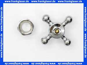 Kludi-Ersatzteil Kreuzgriff mit Haube Hot chrom 7530105-00