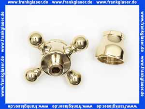753014500 Kludi Ersatzteil Kreuzgriff mit Haube Hot messing