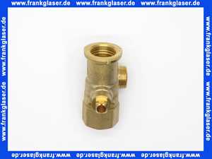 61887.41 Meibes Dreiwege-Kugelhahn 1 IG MFL 44,5 MM, RE. Abgang 3/4 flachdichtend ohne Griff