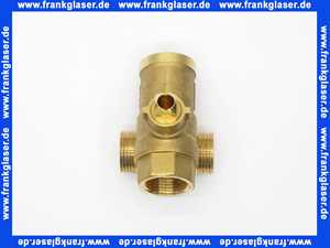 Meibes Vierwege-Kugelhahn 3/4 IG, 3/4 IG, mit Rückflussverhinderer 2 x Abgang 3/4 AG flachdichtend, ohne Griff, Solar ME-6188752