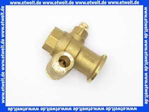 Meibes Vierwege-Kugelhahn 3/4 IG, MFL44,5, mit Rückflussverhinderer 2 x Abgang 3/4 AG flachdichtend, ohne Griff, Solar ME-6188782