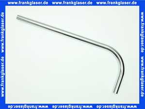 160 Nil Gampper WC-Spülrohr d:28x26x600x200 mm gerade, Messing verchromt
