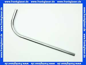 160 Nil Gampper WC-Spülrohr d:28x26x600x200 mm gerade, Messing verchromt