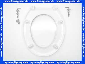 7.90821602 Pagette WC-Sitz mit Deckel Serie Exclusiv weiss mit Edelstahlscharnieren